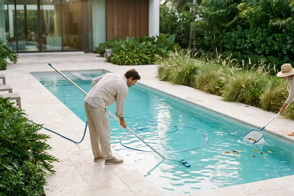Vacuuming Pool
